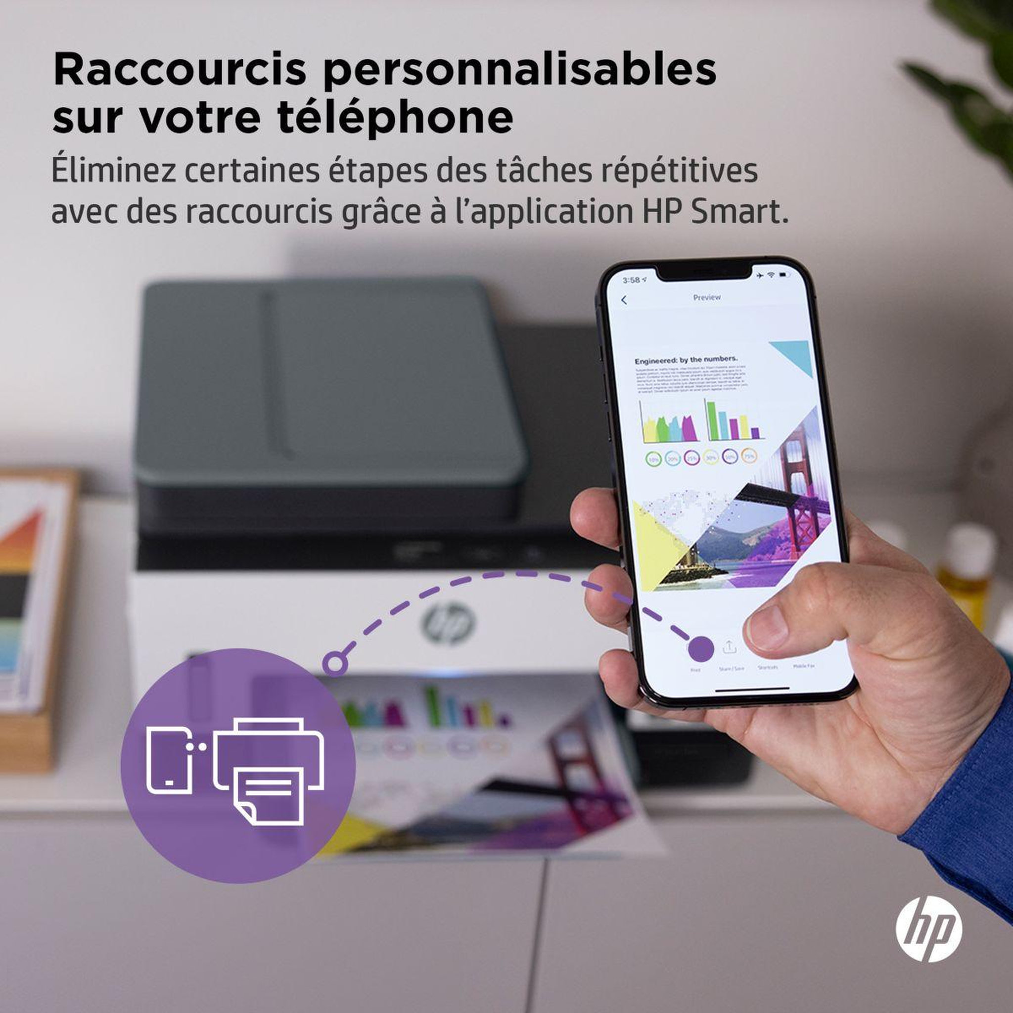 Voir la diapositive 4 : HP Imprimante jet d'encre smart tank plus 7605/7606