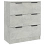 Voir la diapositive 3 : VIDAXL Buffets 3 pcs gris beton bois d'ingenierie