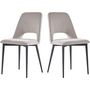Voir la diapositive 1 : Habitat et Jardin Lot de 2 chaises en velours  Fedora  - Gris clair