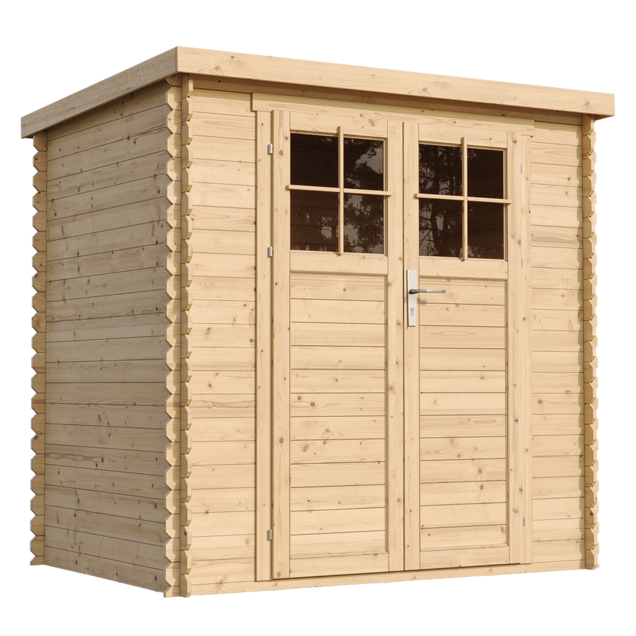 TIMBELA Abri de Jardin en Bois 2.2m² Cabanon Jardin Exterieur à Outils avec sol imprégné M311F+M311G