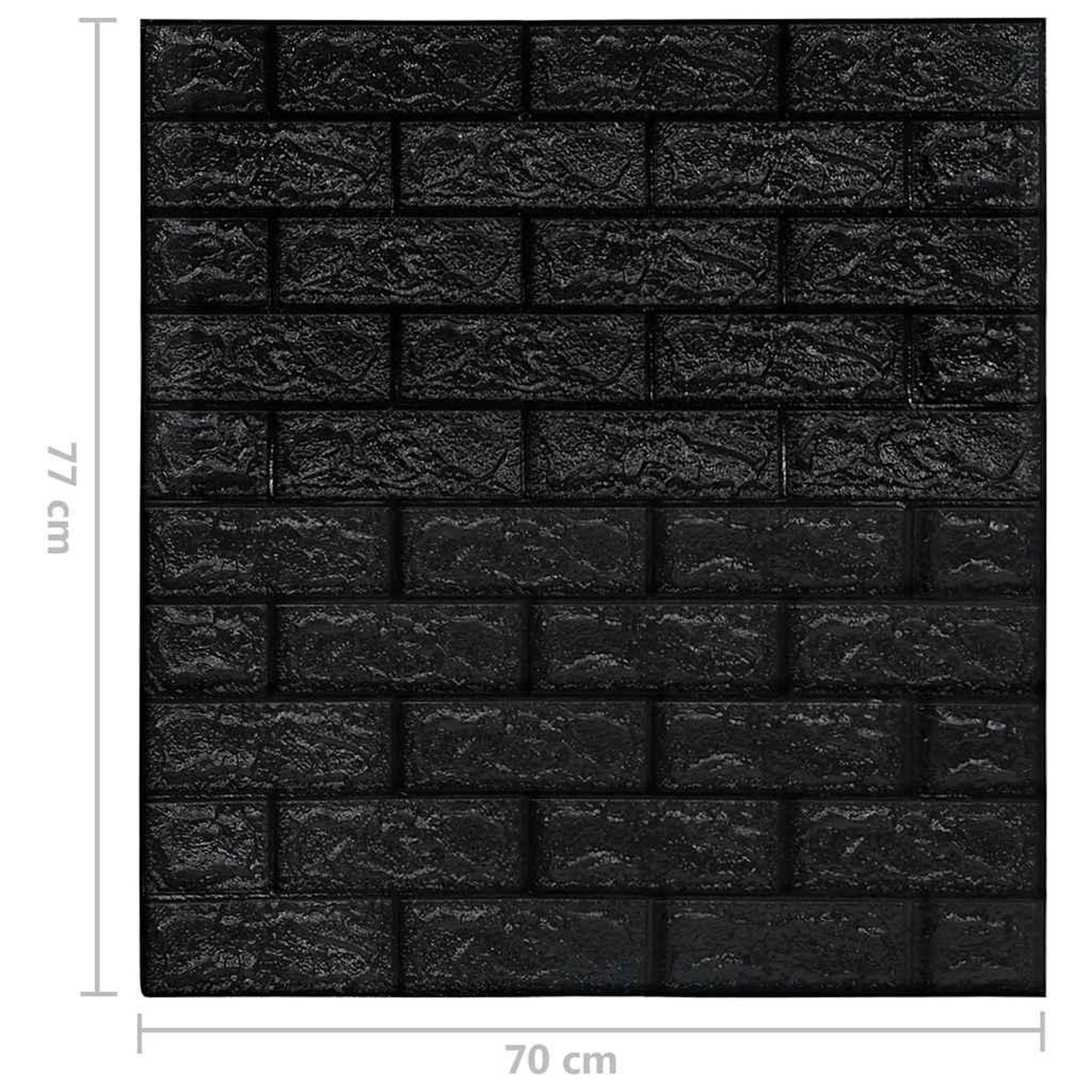 Voir la diapositive 6 : VIDAXL Papier peint 3d autoadhesif briques 20 pcs noir
