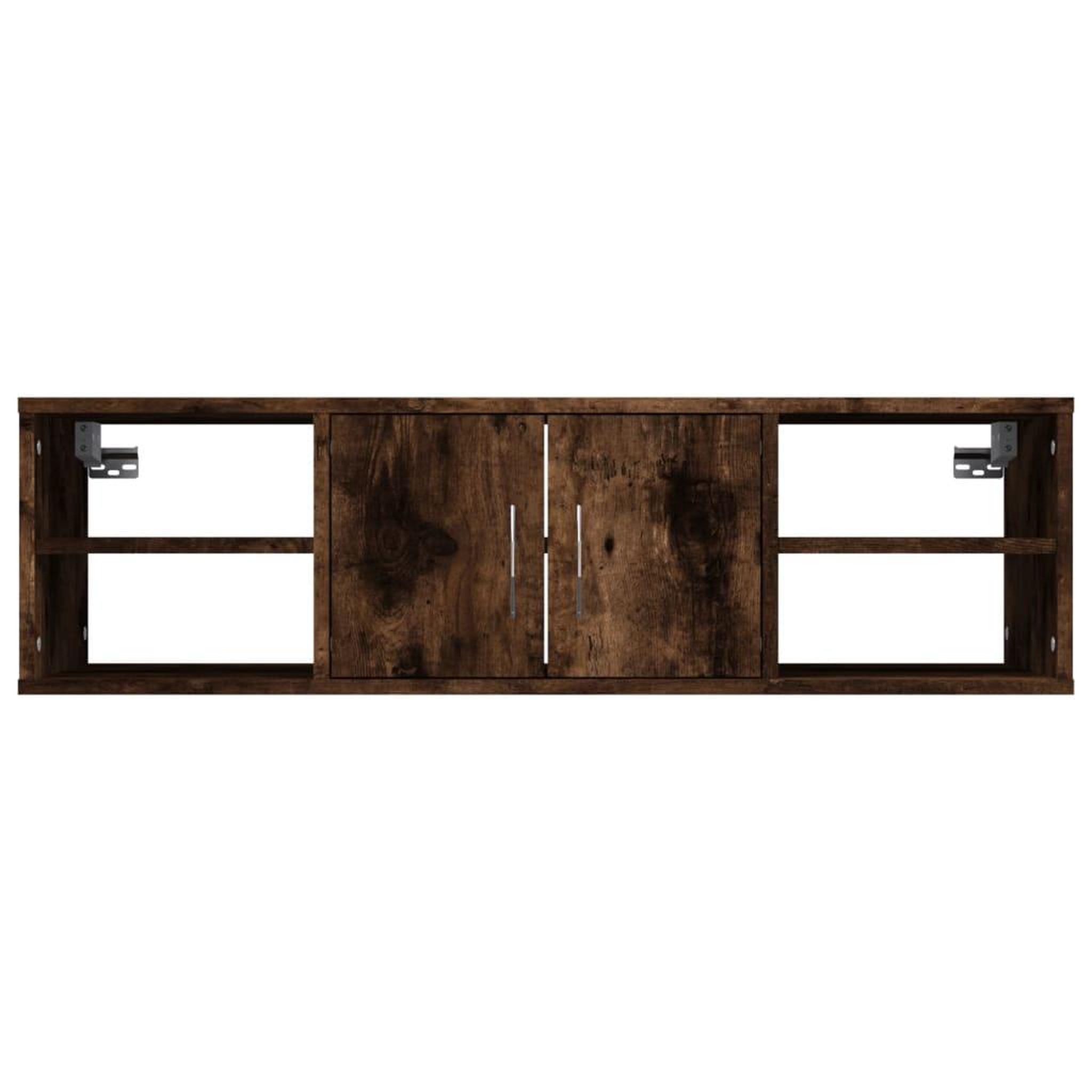 Voir la diapositive 5 : VIDAXL Etagere murale chene fume 102x30x29 cm bois d'ingenierie