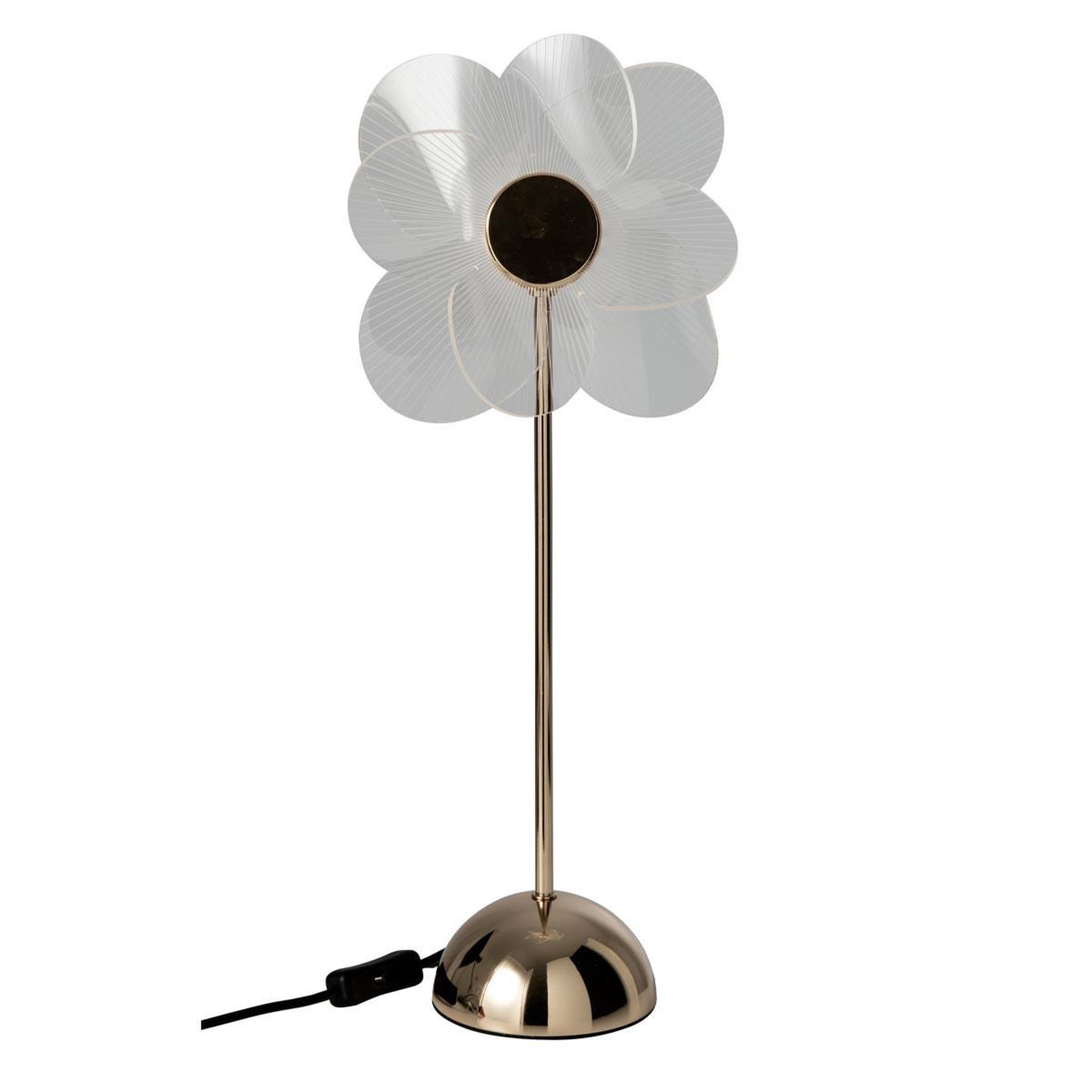 J-LINE Lampe à poser design à led  fleur  50cm doré