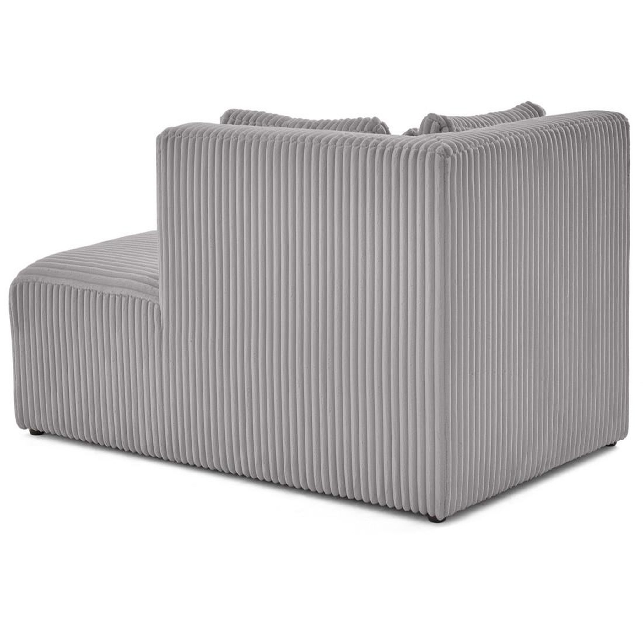 Voir la diapositive 3 : LISA DESIGN Victoire - module d'assise méridienne droit en velours côtelé grosses côtes