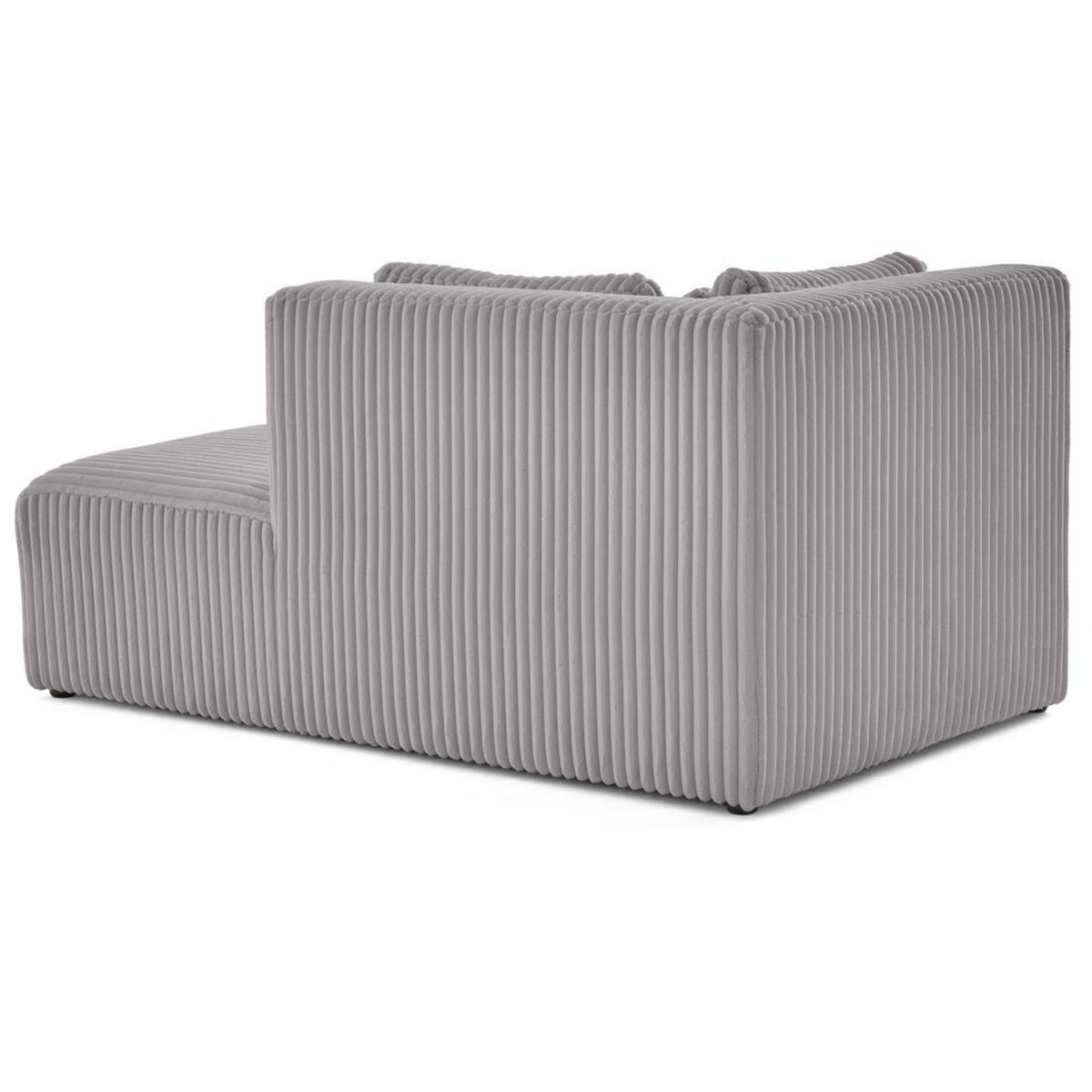 LISA DESIGN Victoire - module d'assise méridienne droit en velours côtelé grosses côtes