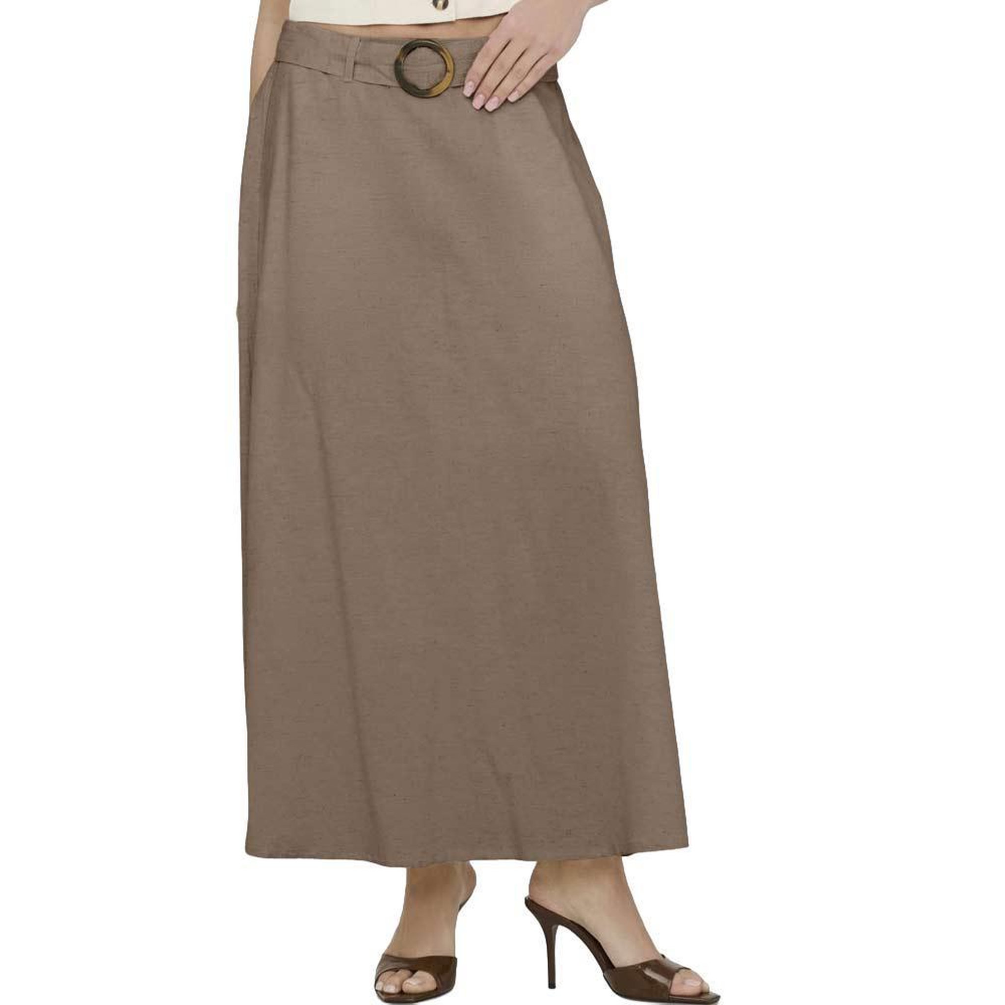 JACQUELINE DE YONG Jupe Taupe Femme JDY Milan. Coloris disponibles : Marron