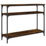 Voir la diapositive 6 : VIDAXL Table console chêne fumé 100x29x75 cm bois d ingénierie