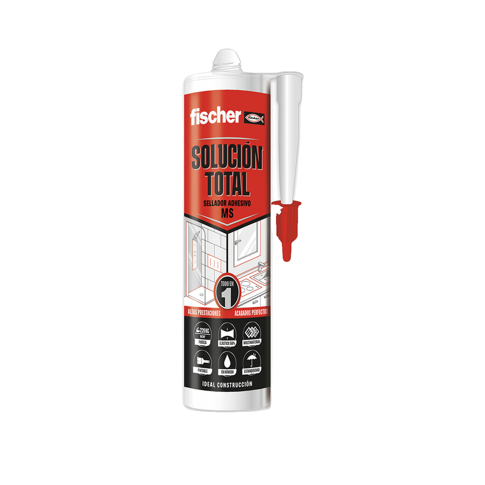 Fischer Adhésif fischer ms cristal 290 ml transparent
