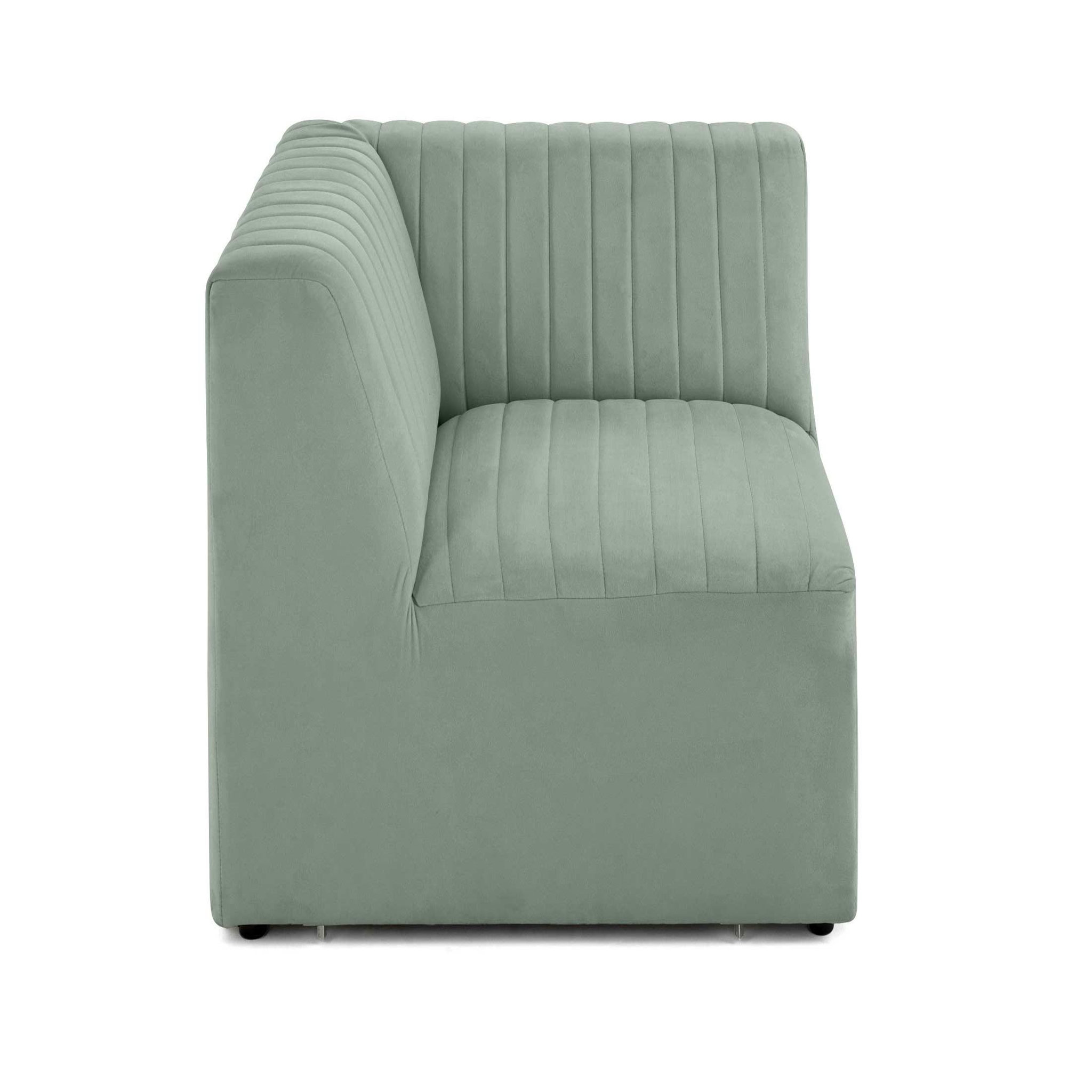 Voir la diapositive 3 : LISA DESIGN Nova - module d'assise d'angle réversible - en velours