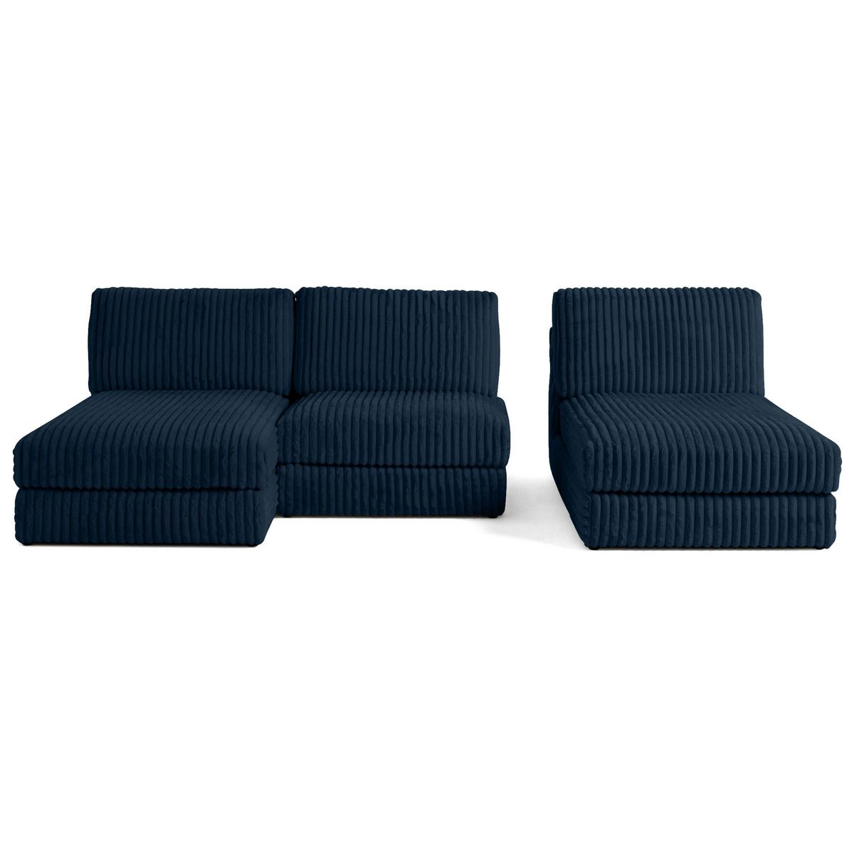 LISA DESIGN Jasper - canapé panoramique modulable - en fausse fourrure côtelée