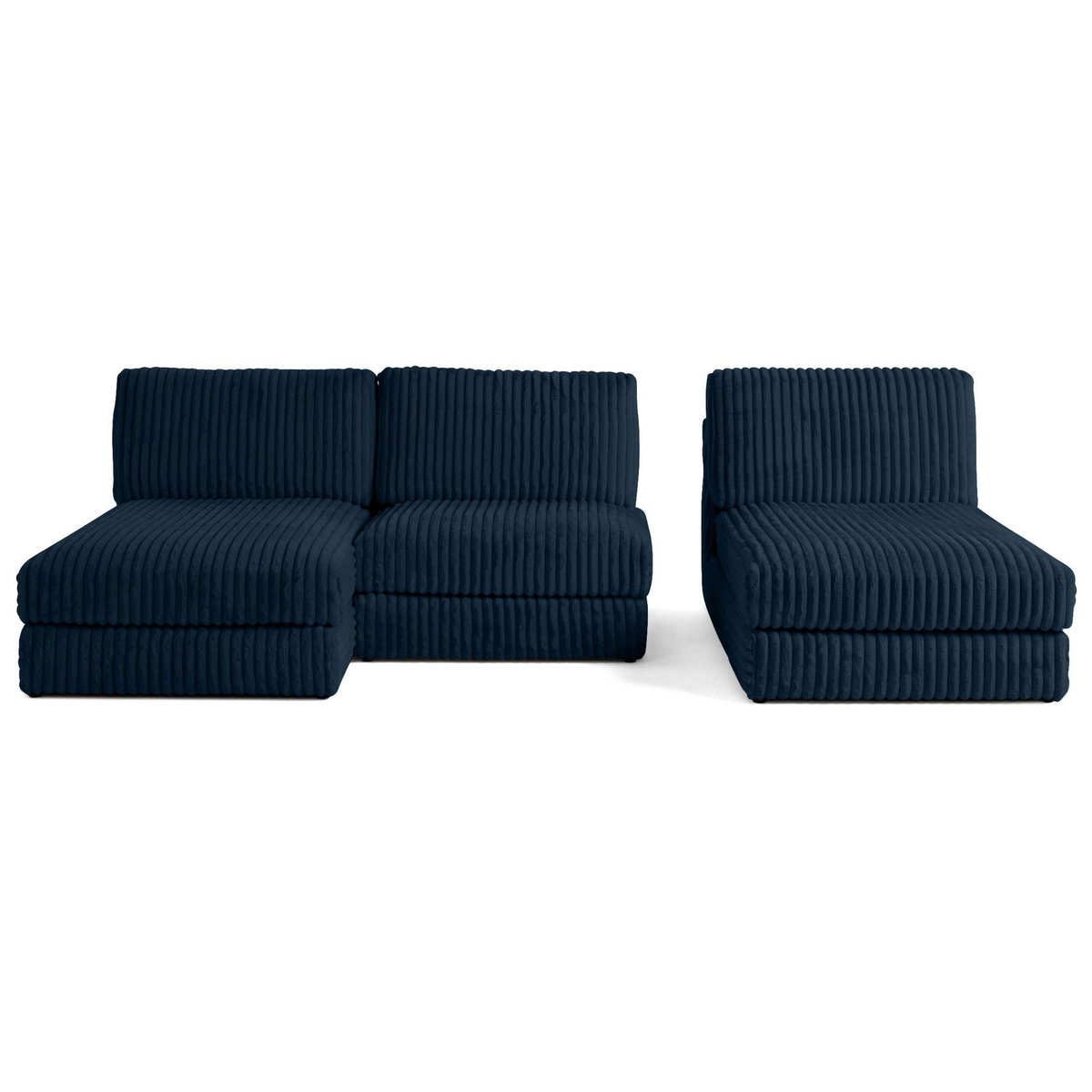 LISA DESIGN Jasper - canapé panoramique modulable - en fausse fourrure côtelée