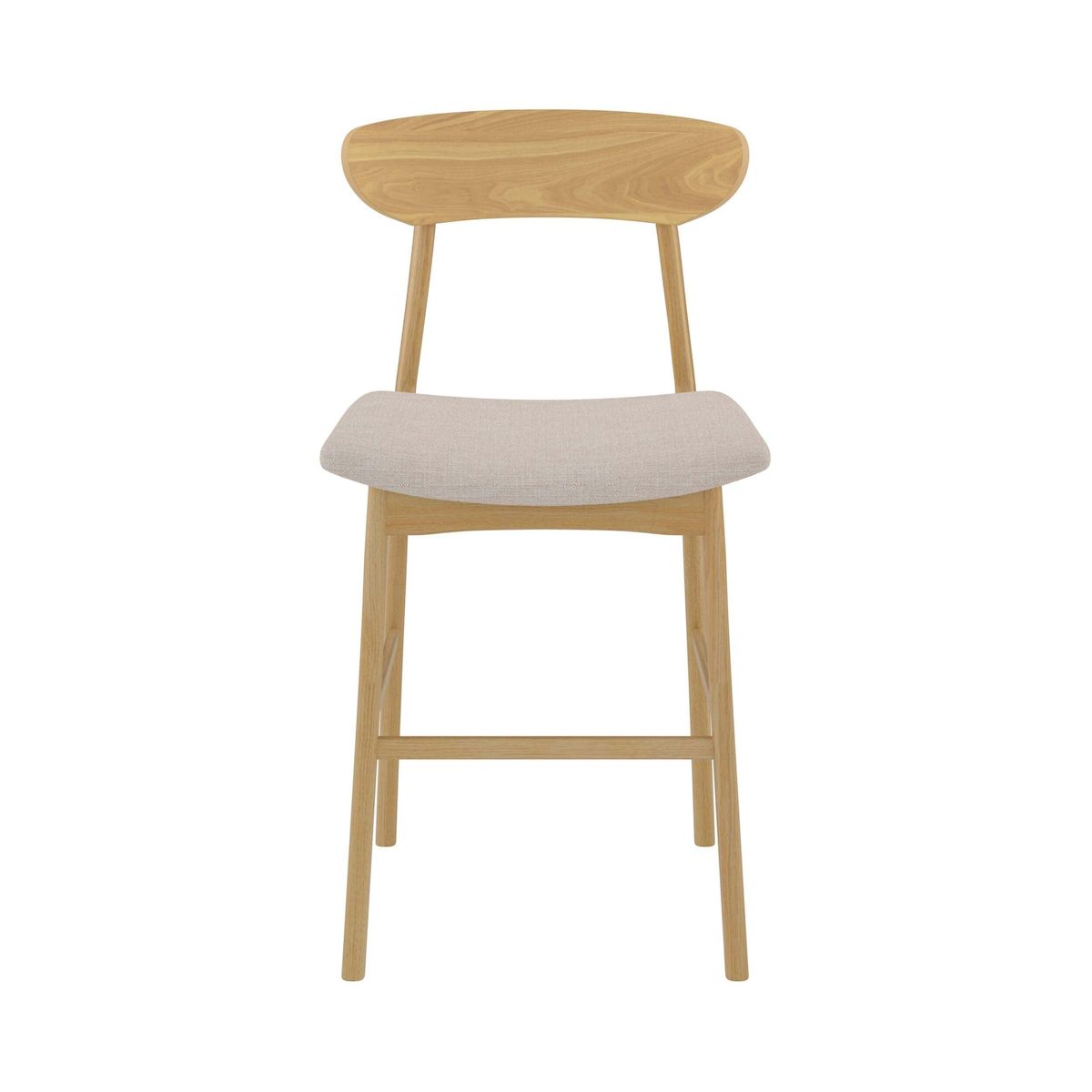 Rendez vous déco Chaise de bar mi-hauteur Lana en tissu et 66 cm (lot de 2)