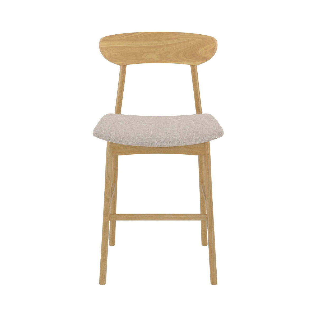 Rendez vous déco Chaise de bar mi-hauteur Lana en tissu et 66 cm (lot de 2)