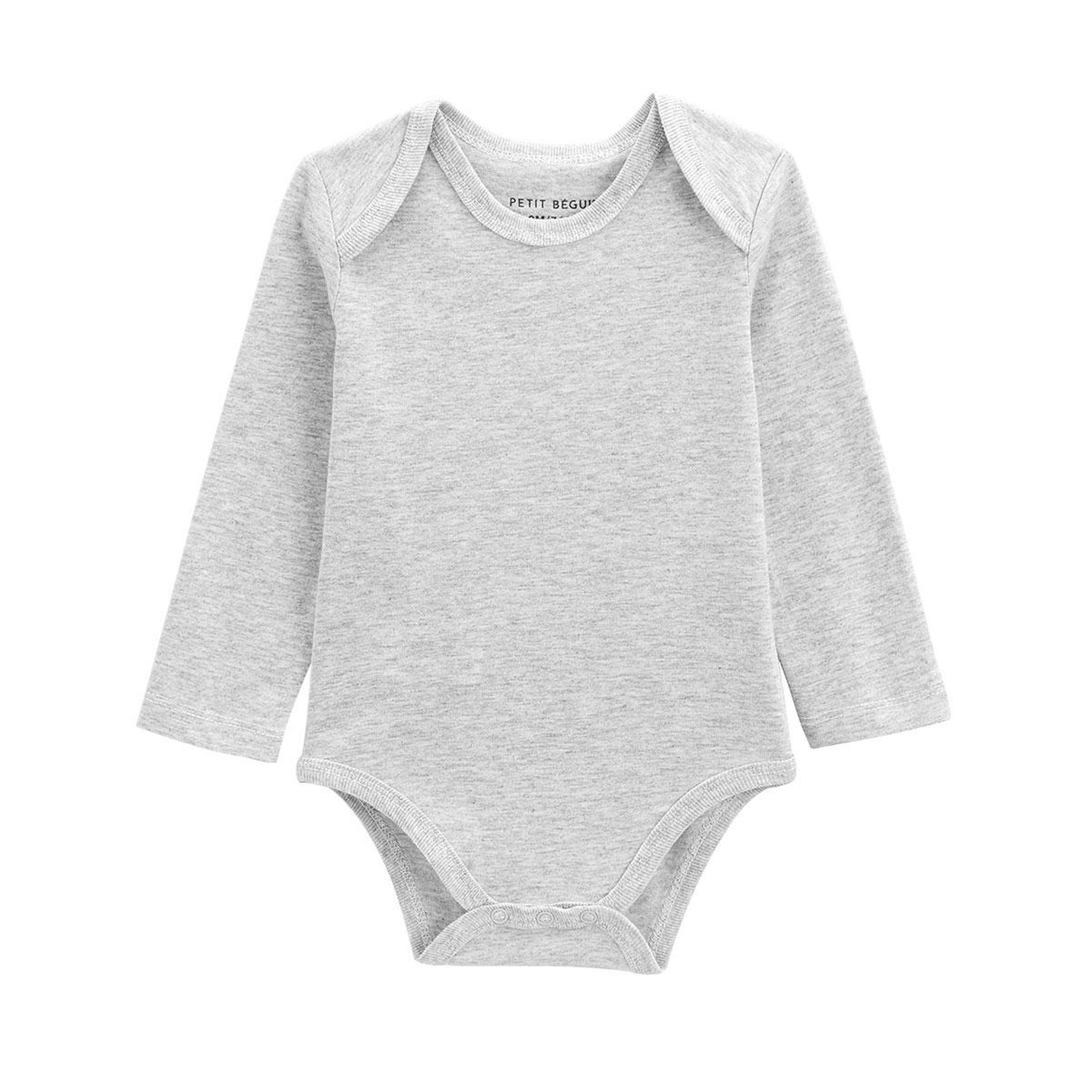 Voir la diapositive 2 : Petit Béguin Lot de 3 bodies bébé manches longues