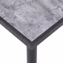 VIDAXL Table de salle a manger Noir et gris beton 140x70x75 cm MDF