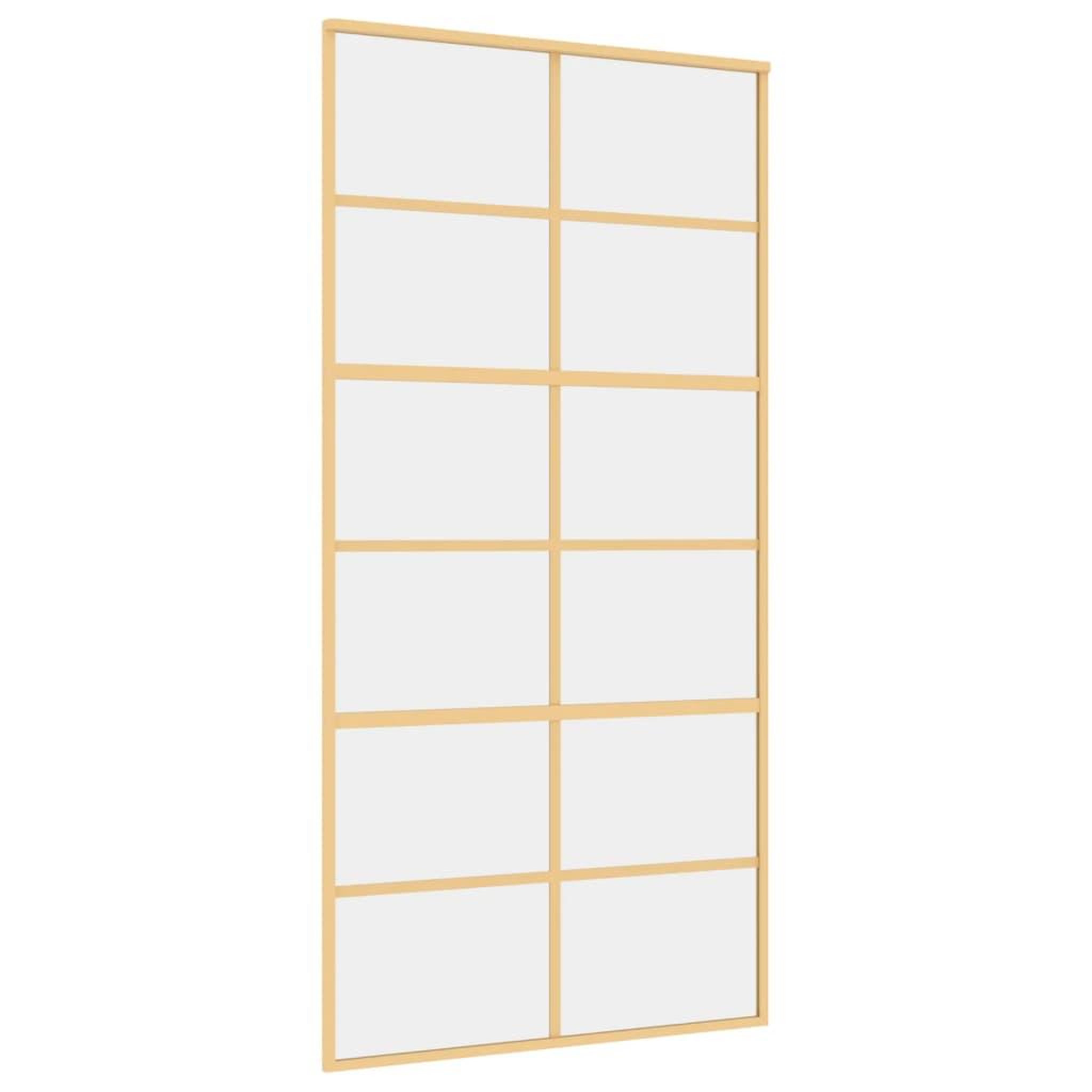 Voir la diapositive 2 : VIDAXL Porte coulissante dore 102,5x205cm verre ESG clair et aluminium