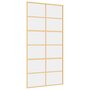 Voir la diapositive 2 : VIDAXL Porte coulissante dore 102,5x205cm verre ESG clair et aluminium