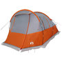 Voir la diapositive 5 : VIDAXL Tente de camping tunnel 4 personnes gris et orange impermeable