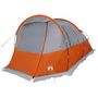 Voir la diapositive 5 : VIDAXL Tente de camping tunnel 4 personnes gris et orange impermeable