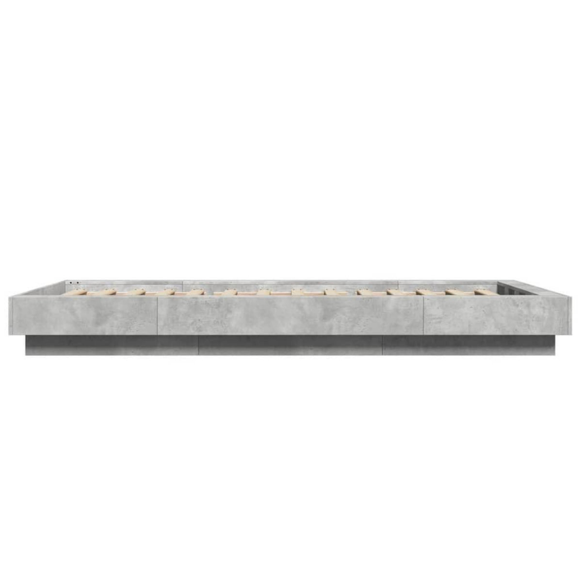 VIDAXL Cadre de lit sans matelas gris beton 75x190 cm