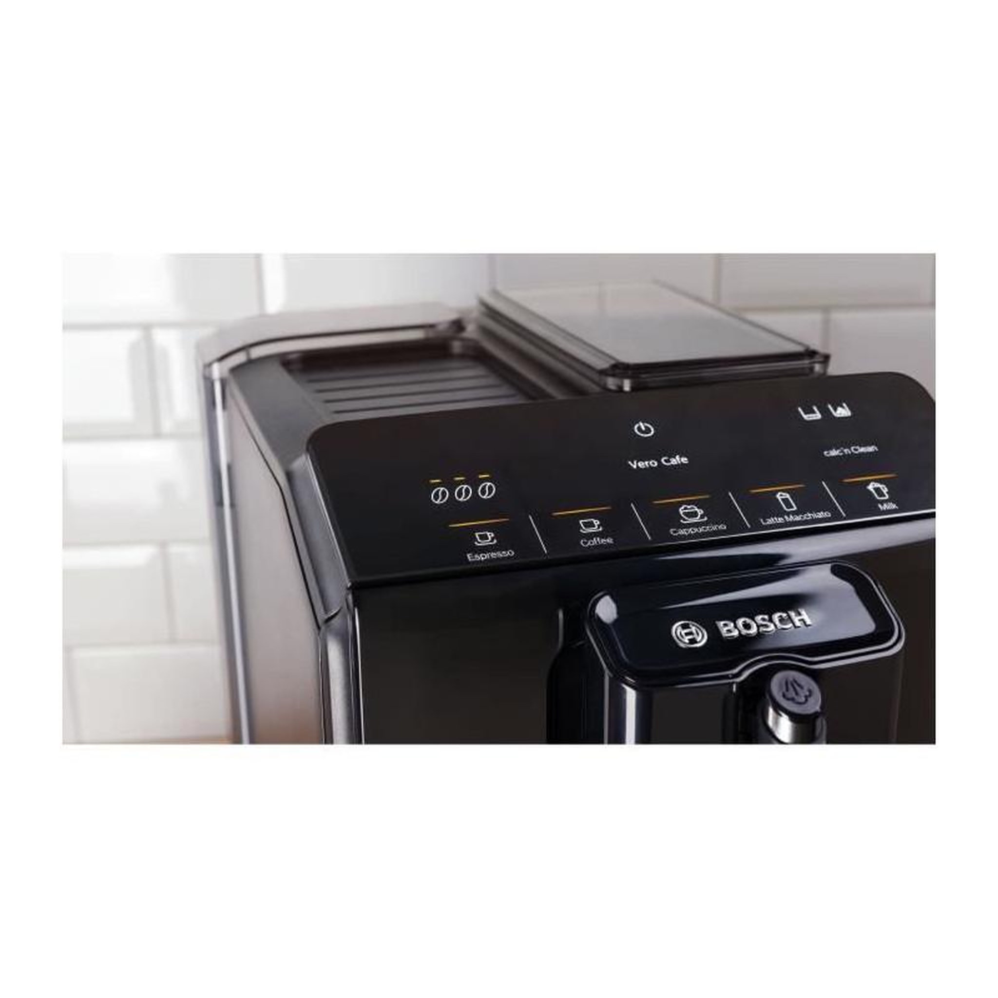 Voir la diapositive 2 : BOSCH Machine a café broyeur expresso - BOSCH - TIE20119 Serie 2 - 1300 W - 250 g de grains - 1,4 L - Noir