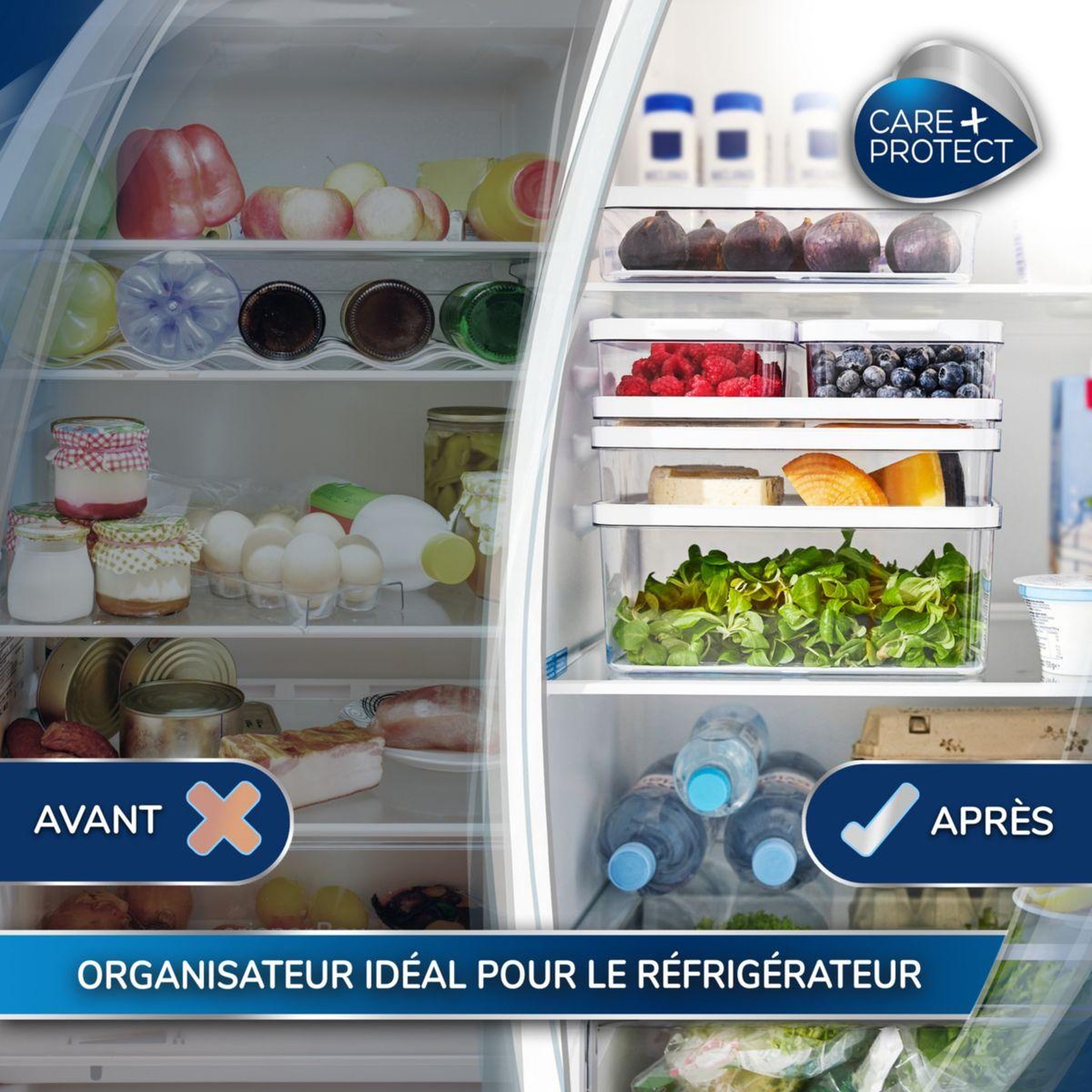 Voir la diapositive 3 : CARE PROTECT Boîte alimentaire empilable 2l