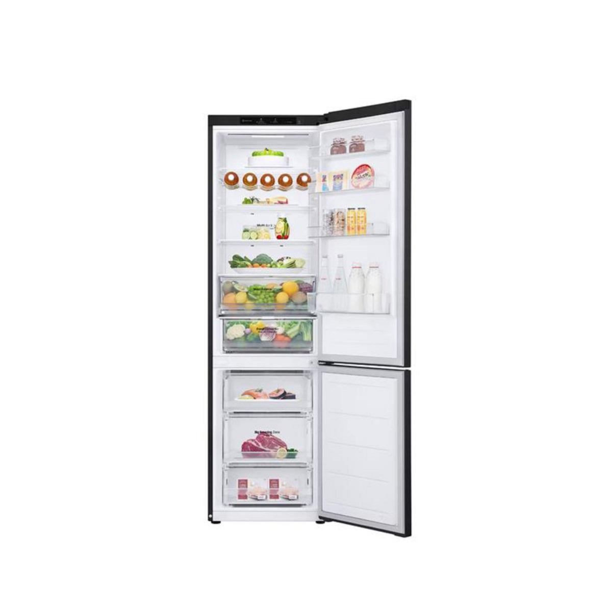 LG Réfrigérateur combiné 60cm 387l nofrost noir - GBV3200DEP