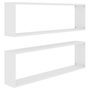 Voir la diapositive 2 : VIDAXL Etageres cube murales 2 pcs blanc 100x15x30cm bois d'ingenierie