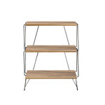 TOILINUX Etagère ouverte design industriel en bois et métal - Marron