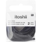 RICO DESIGN Itoshii pack 2 cordons 2 tailles noir