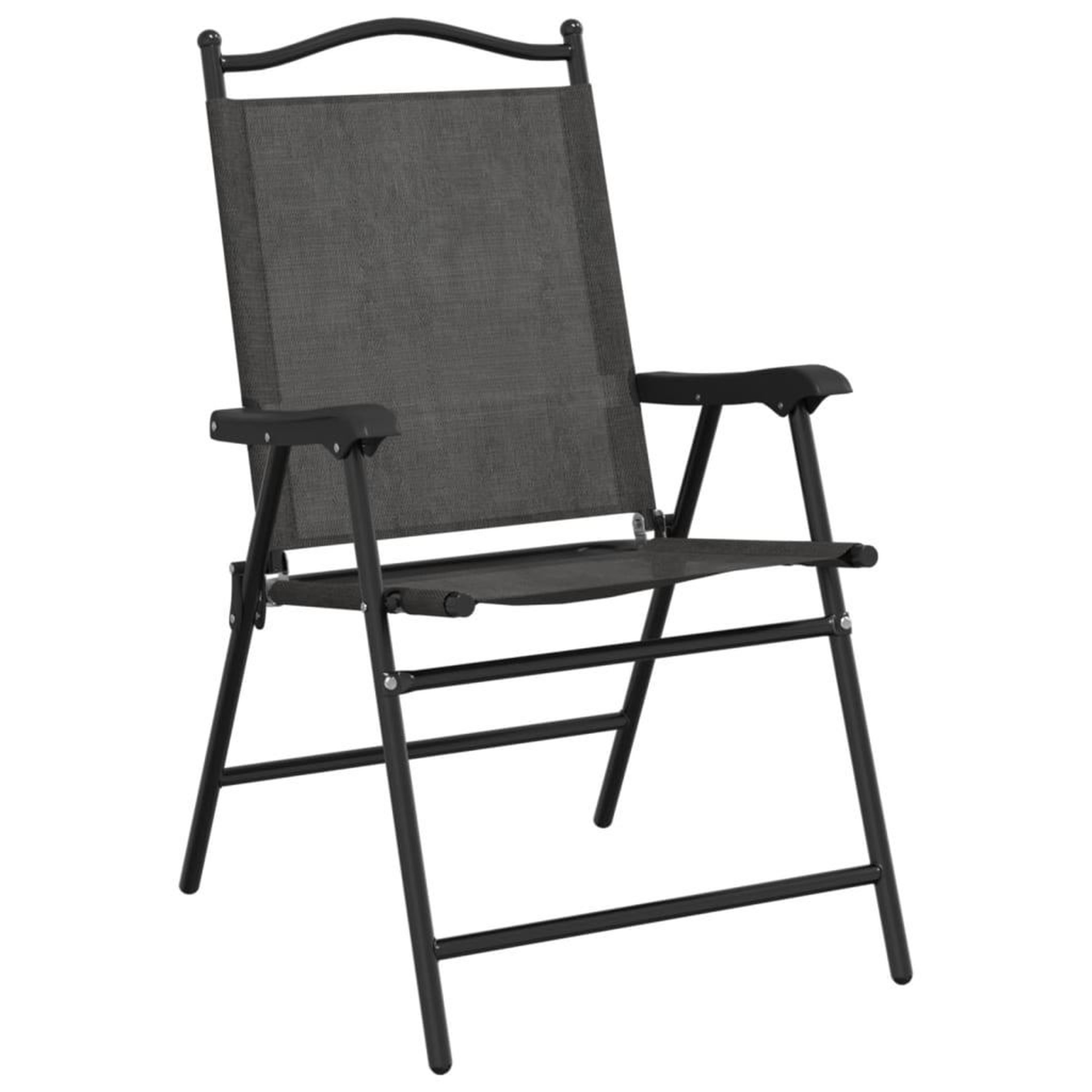 Voir la diapositive 4 : VIDAXL Chaises de jardin pliables lot de 4 en acier et textilene