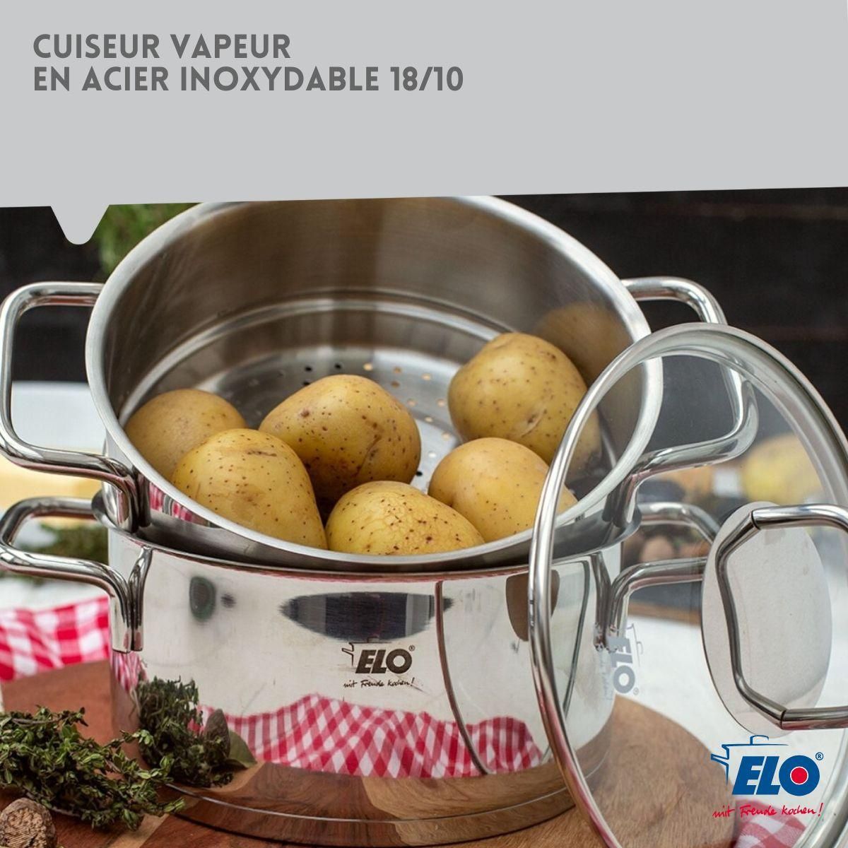 ELO Cuiseur vapeur en inox 18 cm de 2 litres Elo Citrin