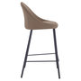 Voir la diapositive 6 : Rendez vous déco Lot de 2 chaises pour îlot central 65 cm en cuir synthétique marron-Misty