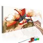 Paris Prix Tableau à Peindre Soi-Même   Fleurs Coquelicots Délicats  40x100cm
