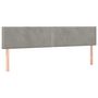 Voir la diapositive 2 : VIDAXL Tetes de lit 2 pcs Gris clair 90x5x78/88 cm Velours