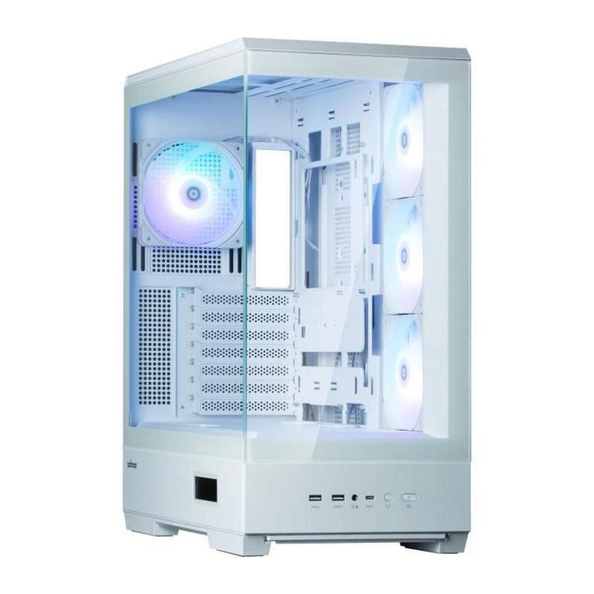 Zalman Boîtier PC - ZALMAN - P50 DS - Moyen tour - ATX - Blanc - 4 ventilateurs A-RGB - USB-C