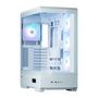Voir la diapositive 3 : Zalman Boîtier PC - ZALMAN - P50 DS - Moyen tour - ATX - Blanc - 4 ventilateurs A-RGB - USB-C
