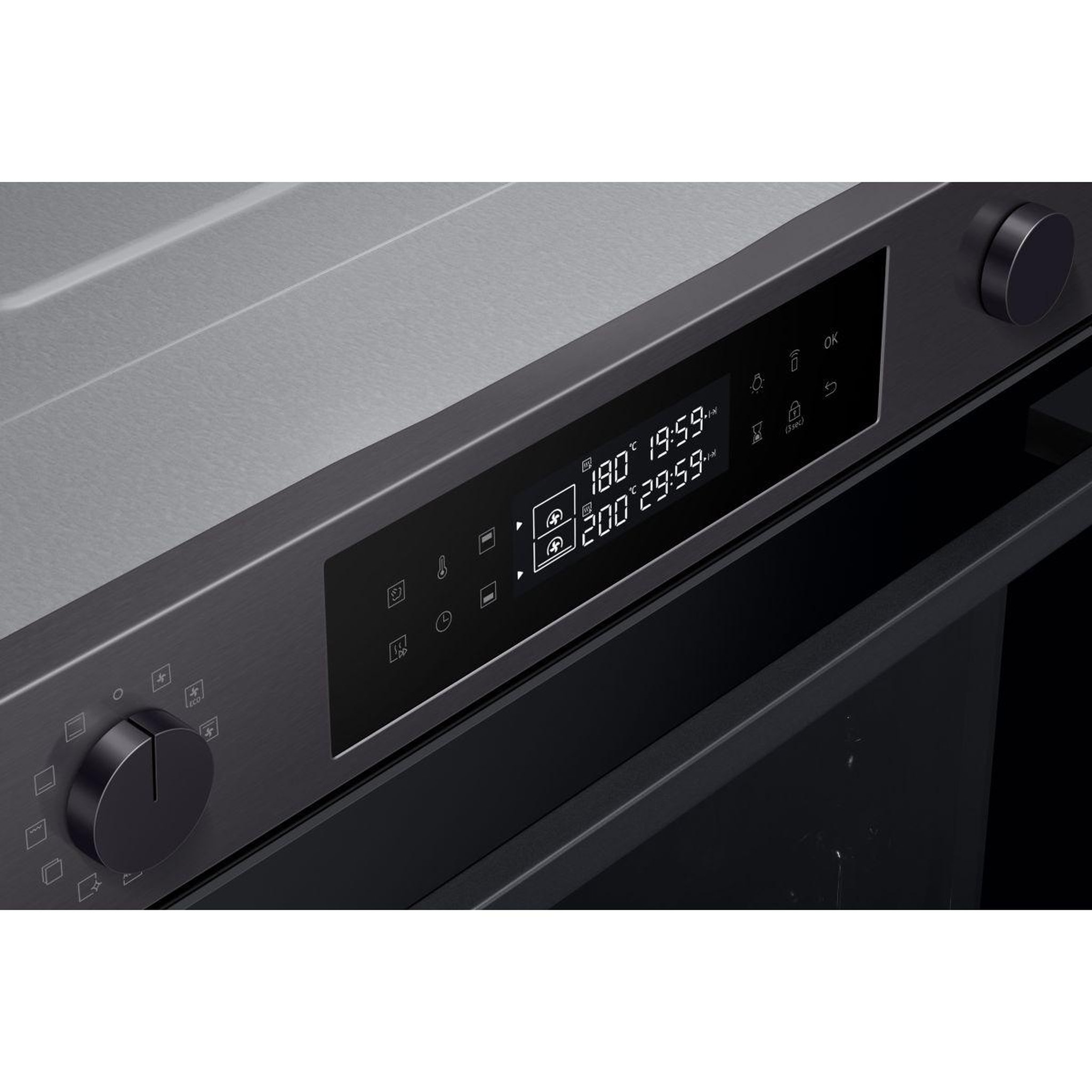 Voir la diapositive 4 : Samsung Four encastrable nv7b4450vcb - double cavité - pyrolyse - chaleur pulsée - porte froide