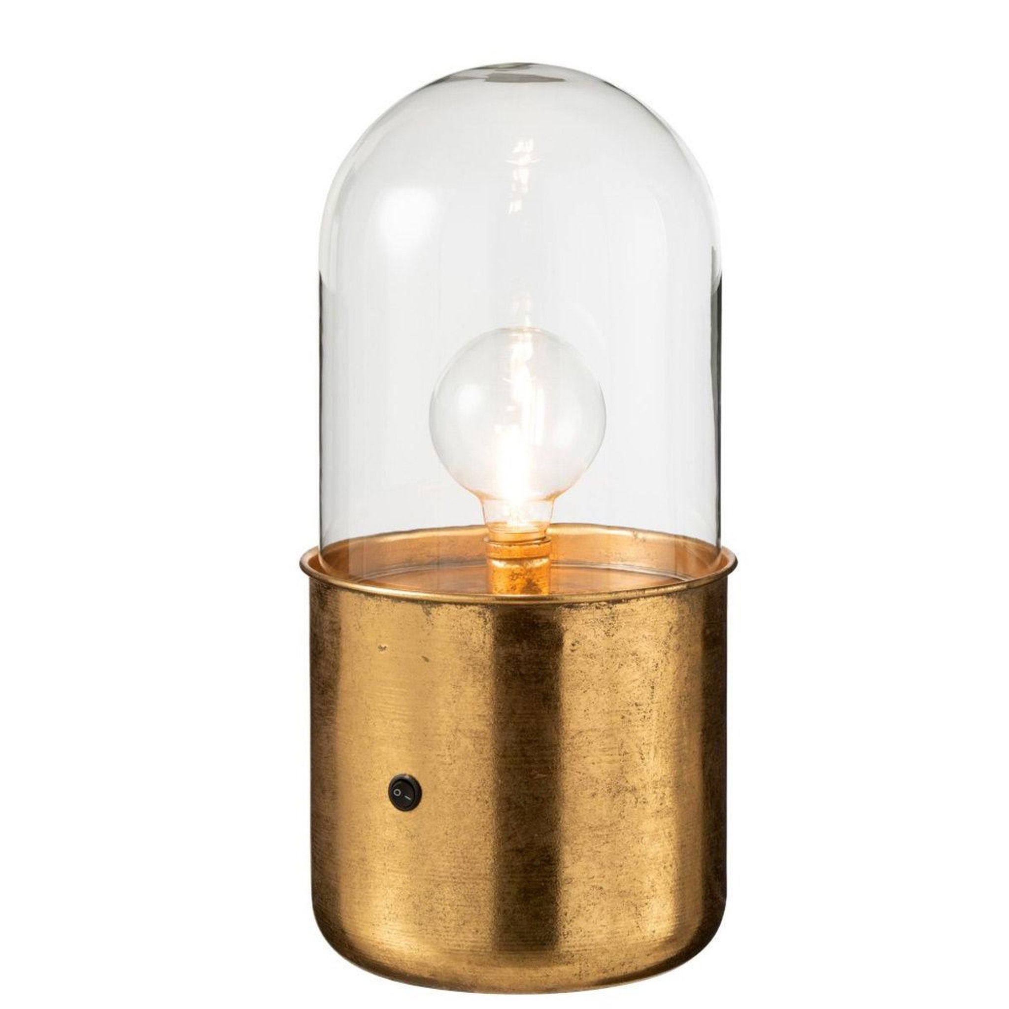 Voir la diapositive 2 : J-LINE Lampe à poser design en verre  bulb  41cm or