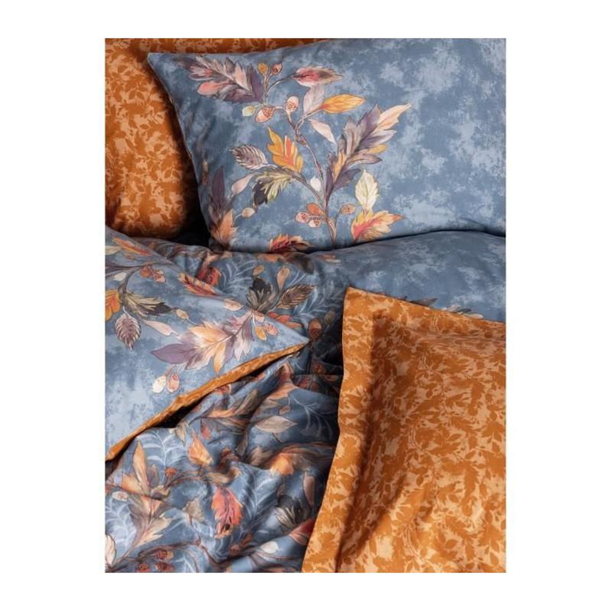 Voir la diapositive 2 : GENERIQUE Parure de lit - 129CTN64604 - 1 housse de couette 220 x 240 cm + 2 taies d'oreiller 60 x 60 cm - 100% coton ranforcé - Moutarde