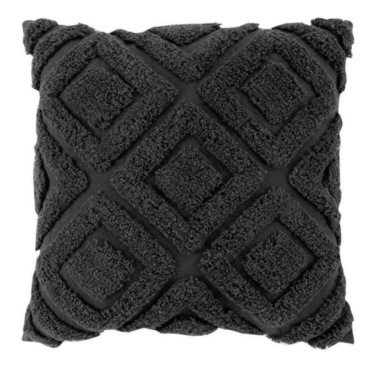 Paris Prix Coussin Déco Uni  Zaina  45x45cm Anthracite
