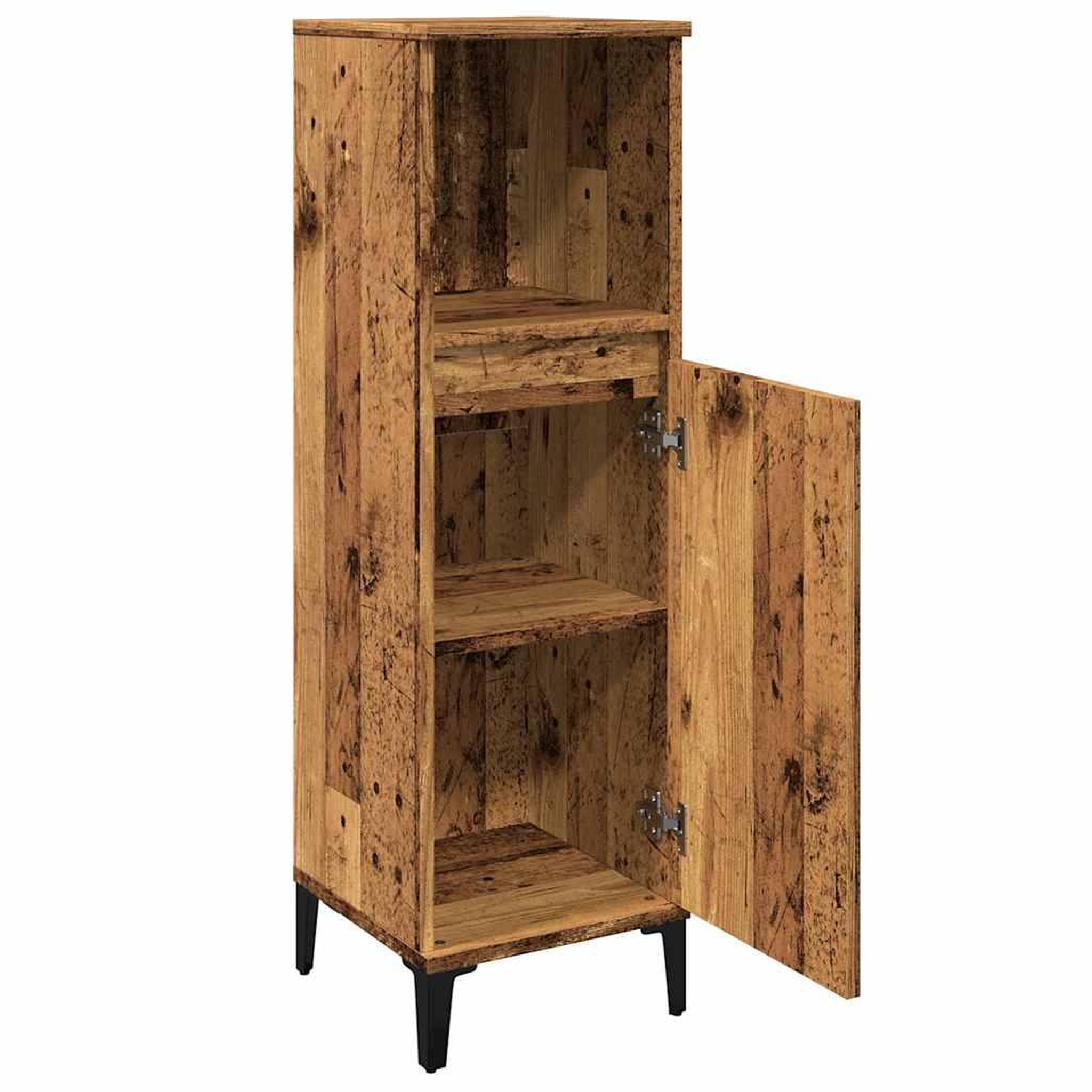 Voir la diapositive 5 : VIDAXL Armoire de salle de bain vieux bois 30x30x100cm bois ingenierie