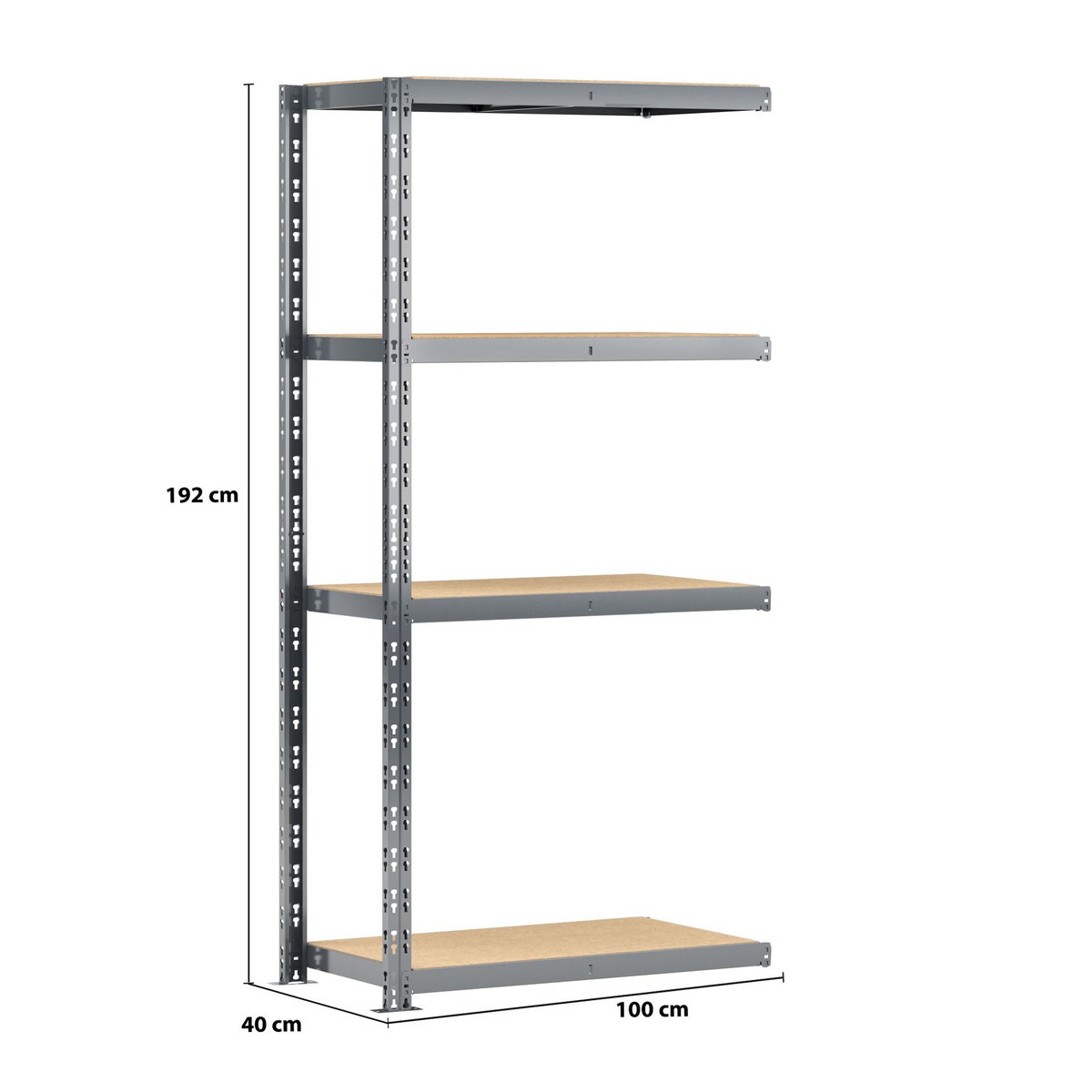 Extension étagère charge lourde MODULÖ STORAGE 4 plateaux - MODULE C