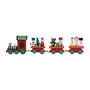 Voir la diapositive 1 : ATMOSPHERA Train Déco Bois  Personnages de Noël  22cm Rouge