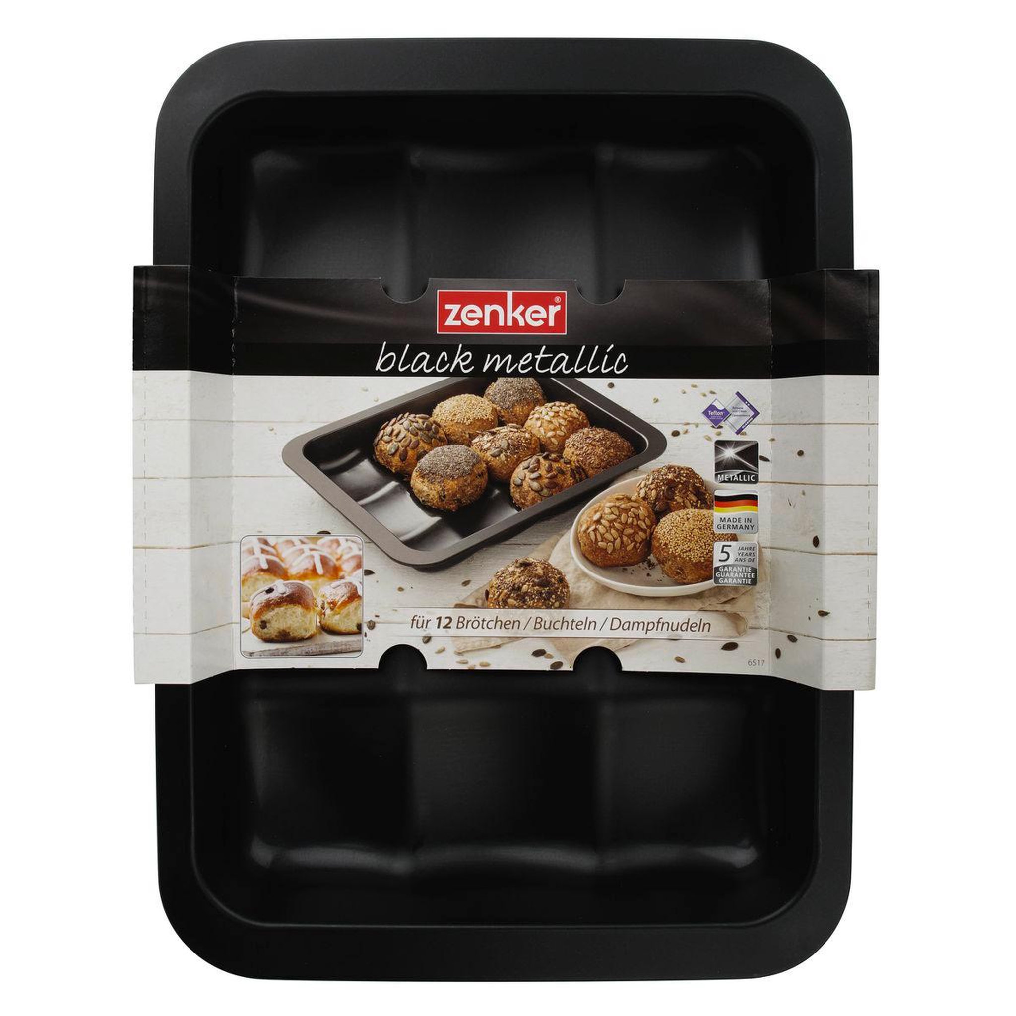 Voir la diapositive 5 : ZENKER Lot de 2 moules à gâteaux 36/27/5 cm en acier black metallic black mettallic zenker  black mettallic