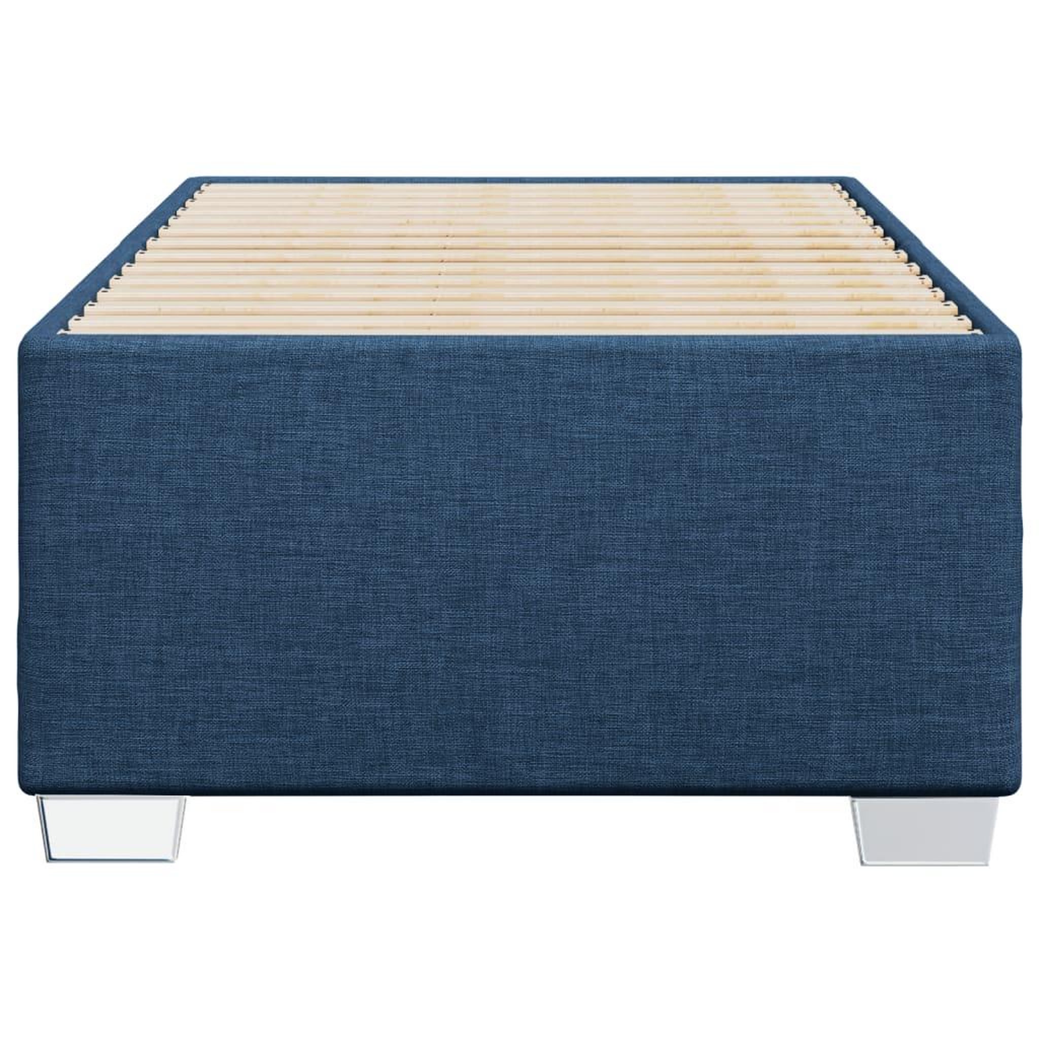 Voir la diapositive 4 : VIDAXL Cadre de lit sans matelas bleu 90x200 cm tissu