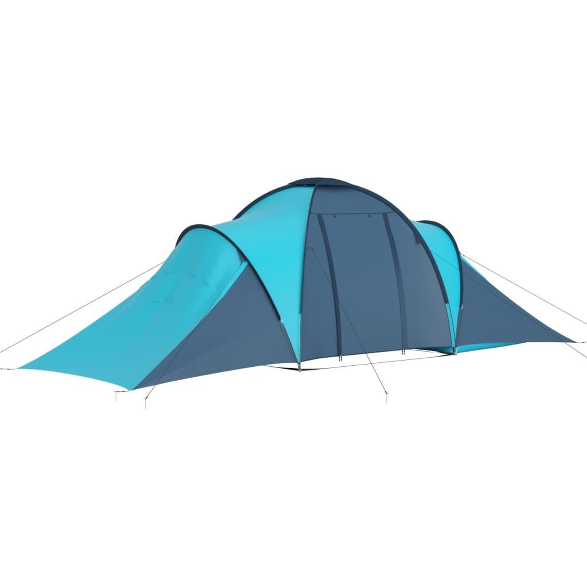 Voir la diapositive 3 : VIDAXL Tente de camping pour 6 personnes bleu et bleu clair