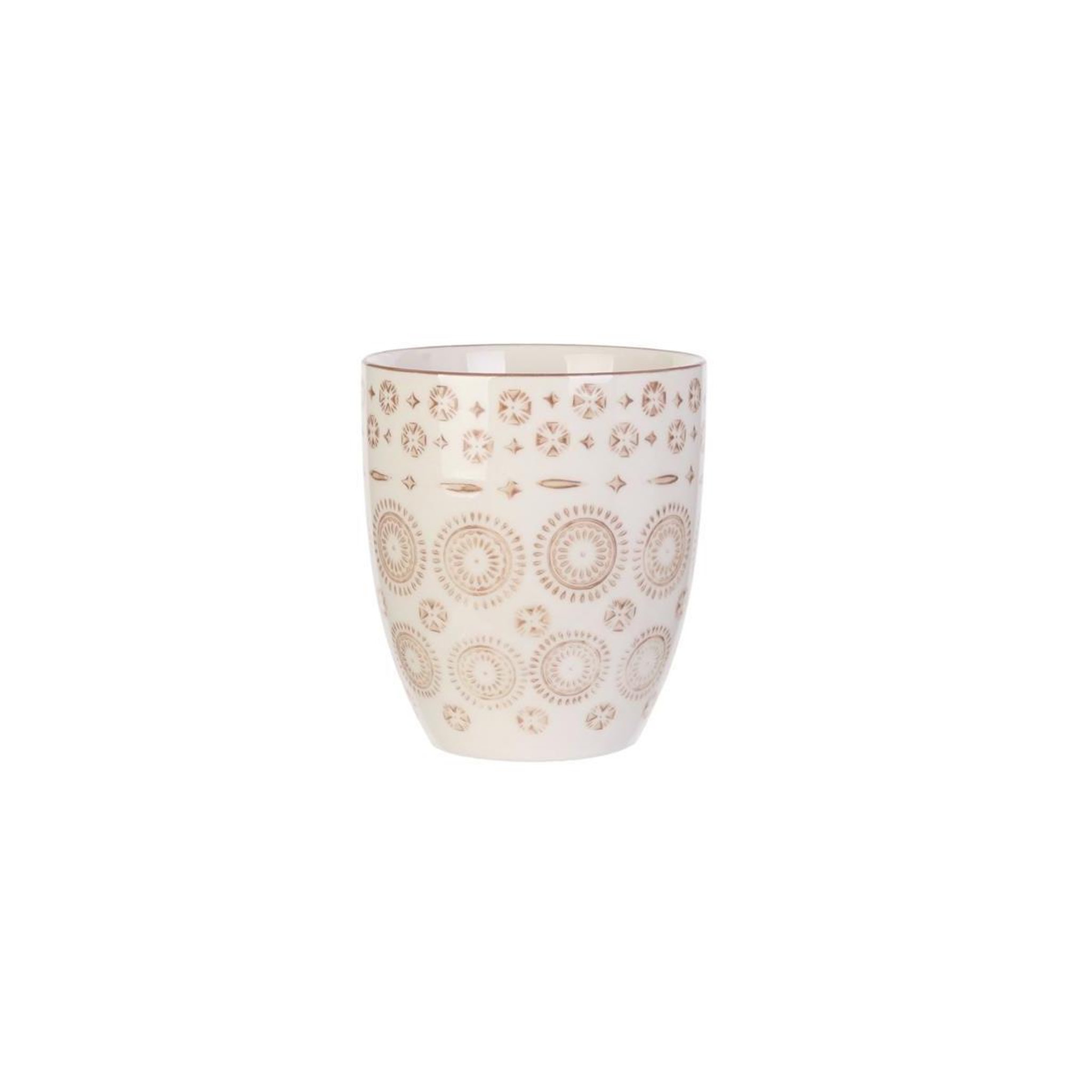 Voir la diapositive 5 : Saveur et dégustation 4 Mugs design ethnique Mirage - 250 ml - Blanc