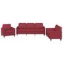 Voir la diapositive 2 : VIDAXL Ensemble de canapes 3 pcs et coussins Rouge bordeaux Similicuir