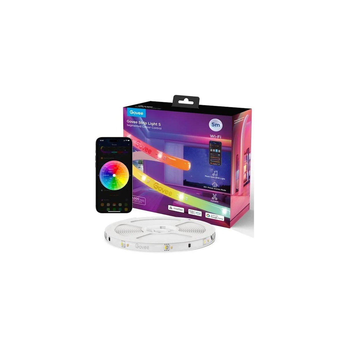 GOVEE Bandeau LED LED STRIP LIGHT RGBIC WIFI+BT - 5M